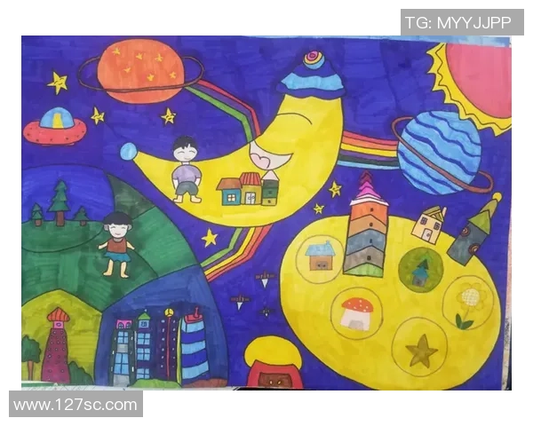 小学生足球彩画展现童趣与梦想的绚丽世界